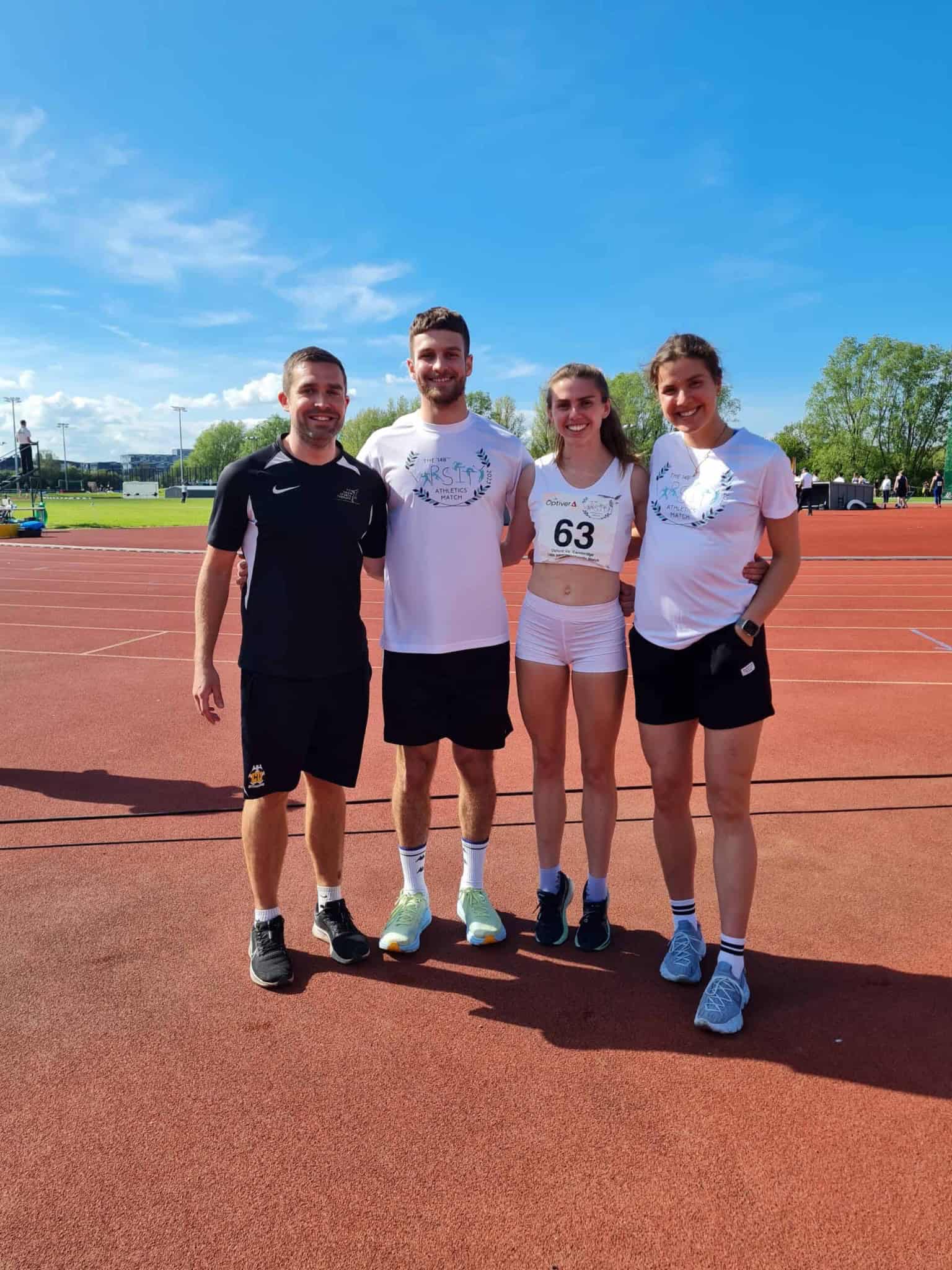 Louise Shanahan with FAST at Cambridge University Athletics Track