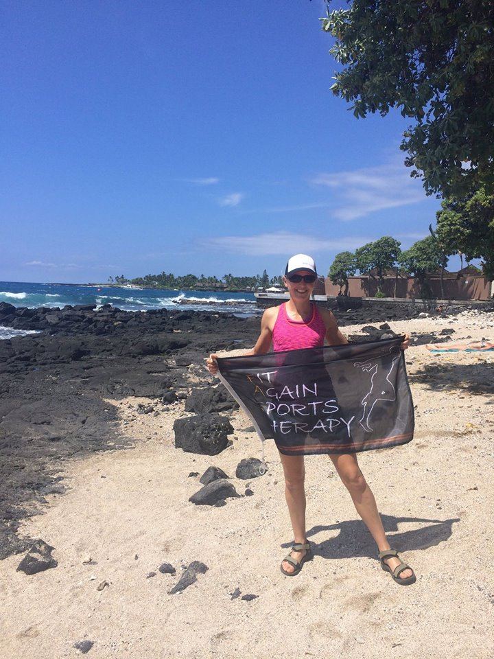 Lucy Gossage competing in long-distance triathlon